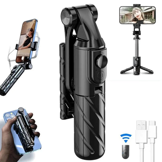4-in-1 Bluetooth Selfie Stick Tripod | Extendable Stand with Wireless Remote, LED Light & Camera Holder